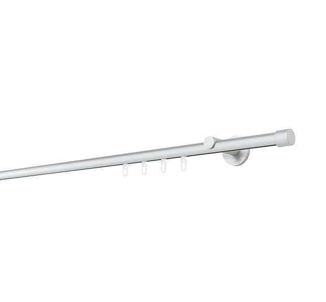 Curtain rod made to measure inner barrel 20mm cap mydeco Size: 2cm H x 240cm W x 6.5cm D, Finish: Aluminum/Silver on Productcaster.