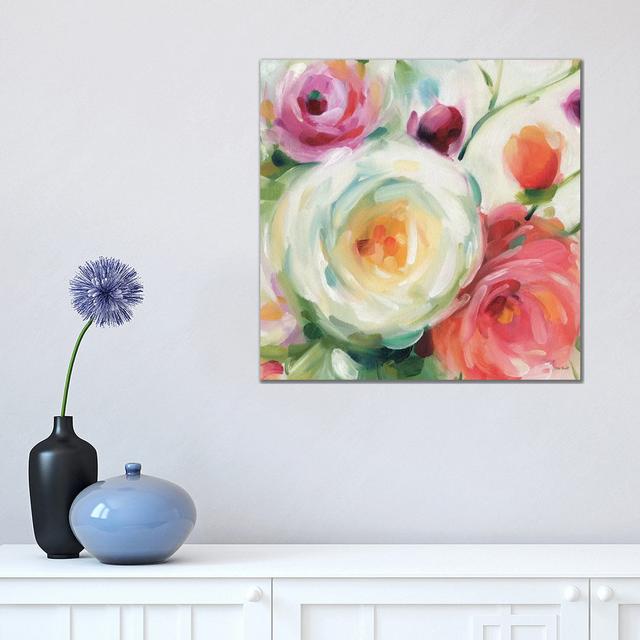 Florabundance II by Lisa Audit - Wrapped Canvas Painting Rosdorf Park Size: 45.72cm H x 45.72cm W x 1.905cm D on Productcaster.