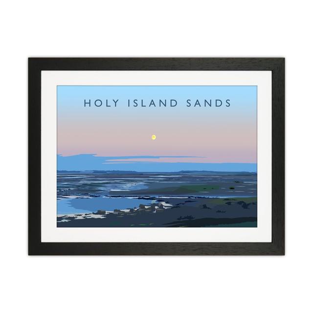 Holy Island Sands by Richard O'Neill - Print Corrigan Studio Size: 43.5cm H x 53.5cm W x 3cm D, Format: Black Framed on Productcaster.