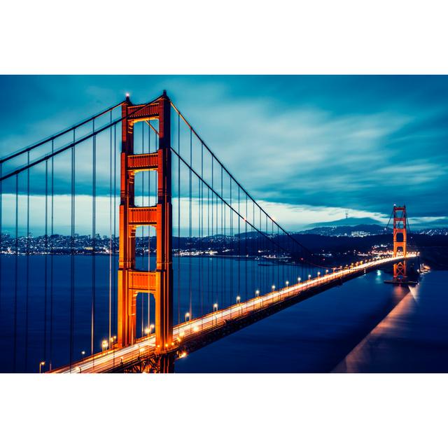 Golden Gtae Bridge - Wrapped Canvas Print Latitude Run Size: 61cm H x 91cm W on Productcaster.