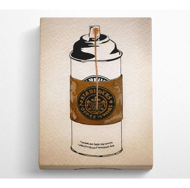 Starbucks Coffee Spray - Wrapped Canvas Art Prints ClassicLiving Size: 106.6cm H x 66cm W x 10cm D on Productcaster.