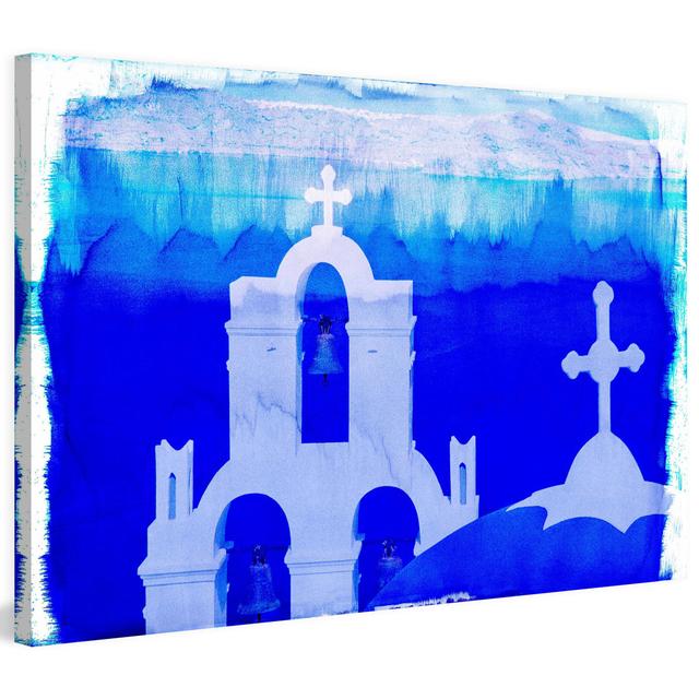 Blue Dome Graphic Art Wrapped on Canvas East Urban Home Size: 30cm H x 45cm W on Productcaster.