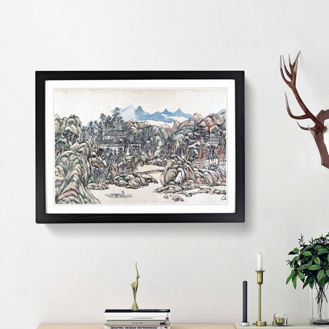 Landscape View by Wang Yuanqi - Picture Frame Painting Print East Urban Home Size: 36cm H x 48cm W x 2cm D, Frame Option: Black Framed on Productcaster.