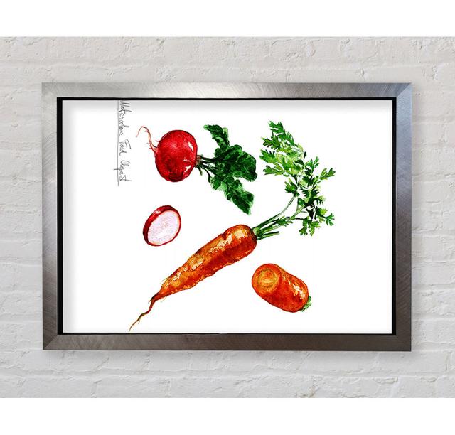 Radish And Carrots Framed Print - Picture Frame Graphic Art on Canvas August Grove Format: Black Framed Paper, Size: 84.1cm H x 118.9cm W on Productcaster.