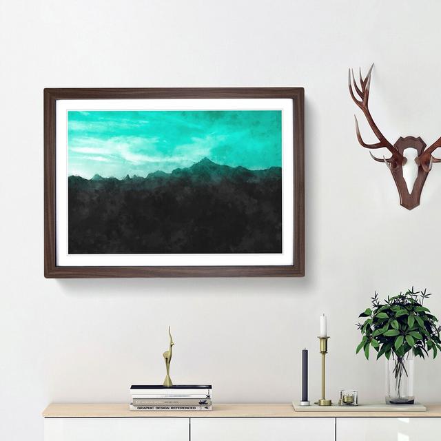 Mint Green Sky - Picture Frame Graphic Art Print East Urban Home Frame Option: Walnut Framed, Size: 62cm H x 87cm W x 2cm D on Productcaster.