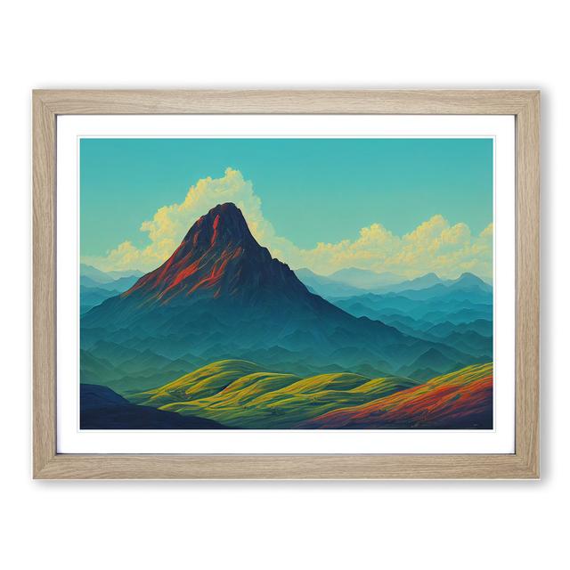 Urban Mountain Landscape - Picture Frame Painting Alpen Home Size: 34cm H x 46cm W x 2cm D, Frame Colour: Oak on Productcaster.