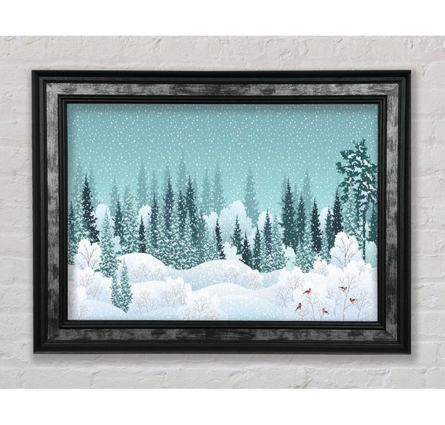 Snow In Amongst The Trees - Single Picture Frame Art Prints Bright Star Size: 100cm H x 141.4cm W x 8cm D on Productcaster.