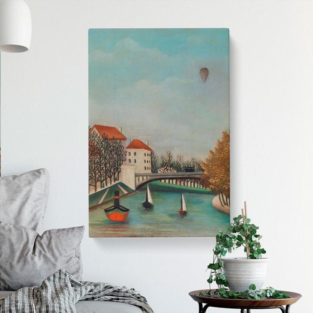 View of the Pont De Sevres by Henri Rousseau - Wrapped Canvas Painting East Urban Home Size: 50cm H x 35cm W x 3cm D on Productcaster.