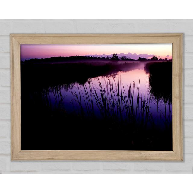 Pink River Calm - Single Picture Frame Art Prints Ebern Designs Size: 29.7cm H x 42cm W x 1.5cm D on Productcaster.