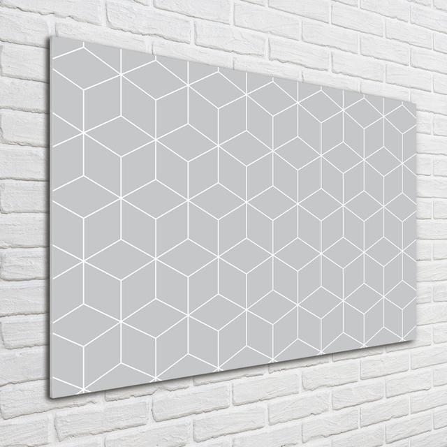 Glasbild Geometric Background Ebern Designs on Productcaster.