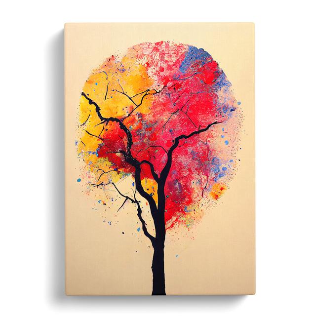 CAN-V0523-1780X Pear Tree Paint Splatter Vol.2 - Wrapped Canvas Graphic Art Marlow Home Co. Size: 60cm H x 40cm W on Productcaster.