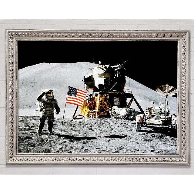 American Moon Landing - Single Picture Frame Art Prints Bright Star Size: 42cm H x 59.7cm W on Productcaster.