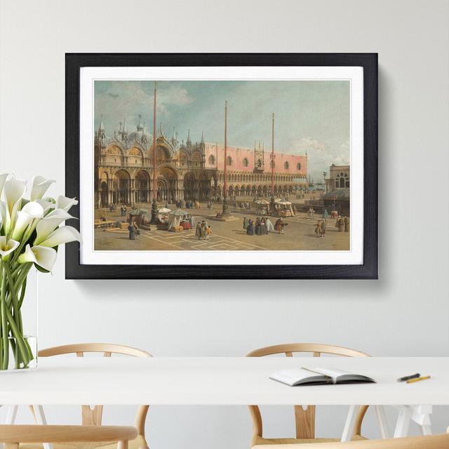 The Square of Saint Mark by Giovanni Canaletto - Picture Frame Painting East Urban Home Size: 36cm H x 48cm W x 2cm D, Frame Option: Black Framed on Productcaster.