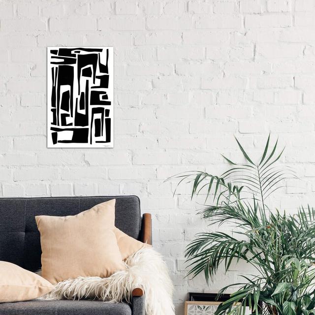 Elongated Modern And Abstract Shapes - Wrapped Canvas Print East Urban Home Size: 66.04cm H x 45.72cm W x 1.91cm D on Productcaster.