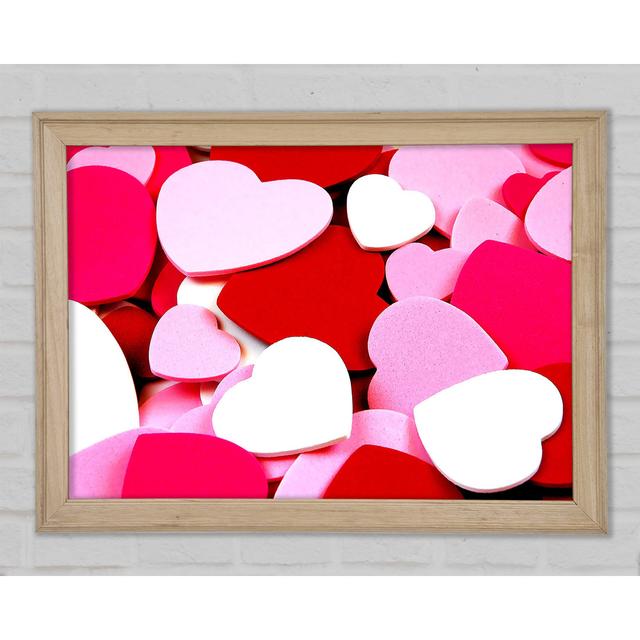 Tons Of Hearts Framed Print Ebern Designs Size: 29.7cm H x 42cm W on Productcaster.