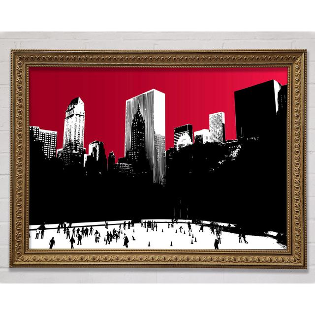 Painting The City Red - Print Ebern Designs Size: 84.1cm H x 118.9cm W x 3cm D on Productcaster.