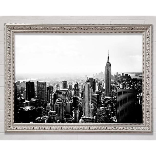 New York Empire State Skyline B N W - Single Picture Frame Art Prints Bright Star Size: 59.7cm H x 84.1cm W x 3cm D on Productcaster.