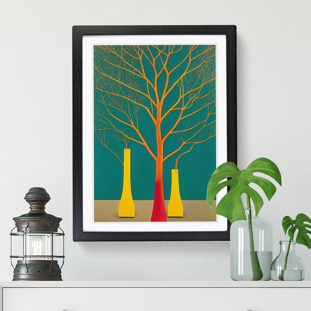 Tree Design Vol.2 - Single Picture Frame Graphic Art Marlow Home Co. Format: Black Framed, Size: 34cm H x 25cm W x 2cm D on Productcaster.