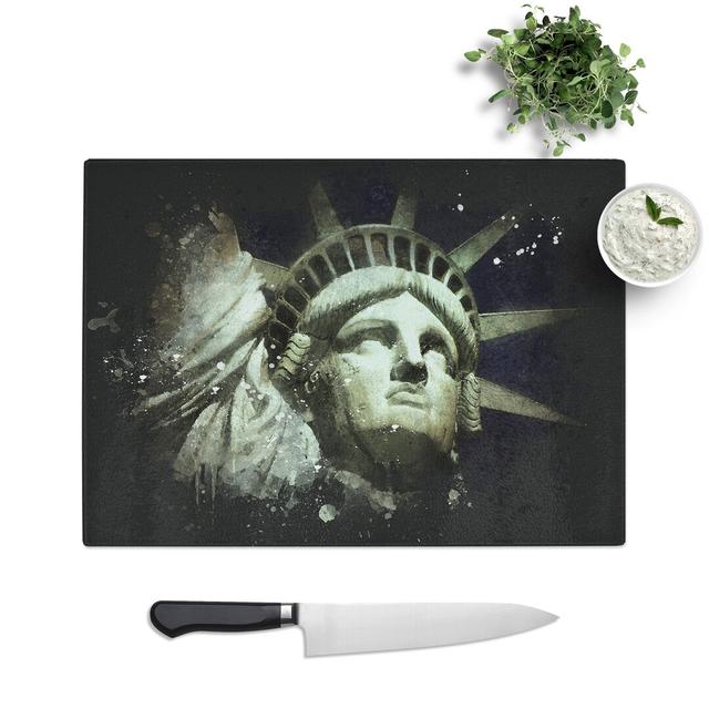 The Statue of Liberty Vol.2 Paint Splash Chopping Board East Urban Home Size: 20cm W x 28.5cm L on Productcaster.