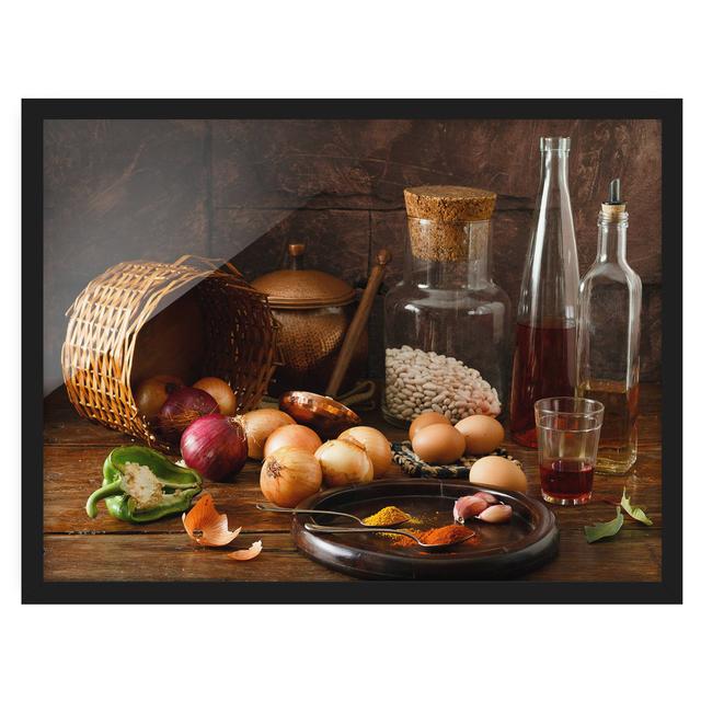 Cooking Scents - Picture Frame Photograph August Grove Frame Option: Black Framed, Size: 50cm H x 70cm W x 2cm D on Productcaster.