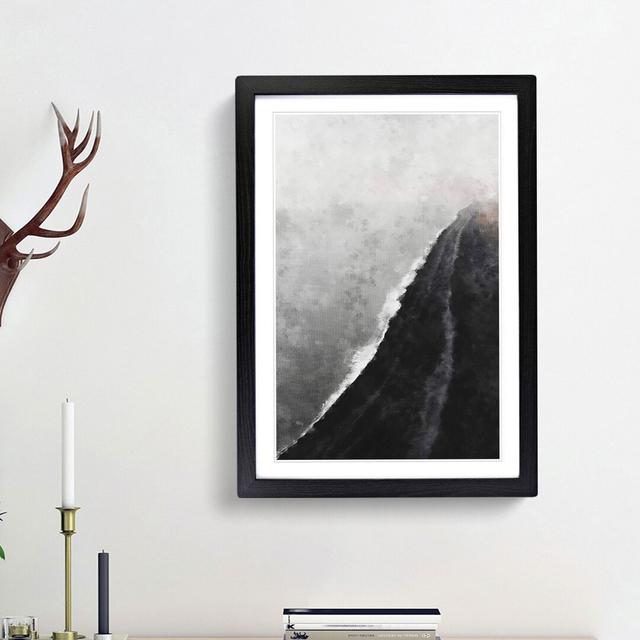 View of Black Sand Beach in Iceland - Picture Frame Painting Print East Urban Home Frame Option: Black Framed, Size: 63cm H x 45cm W x 2cm D on Productcaster.