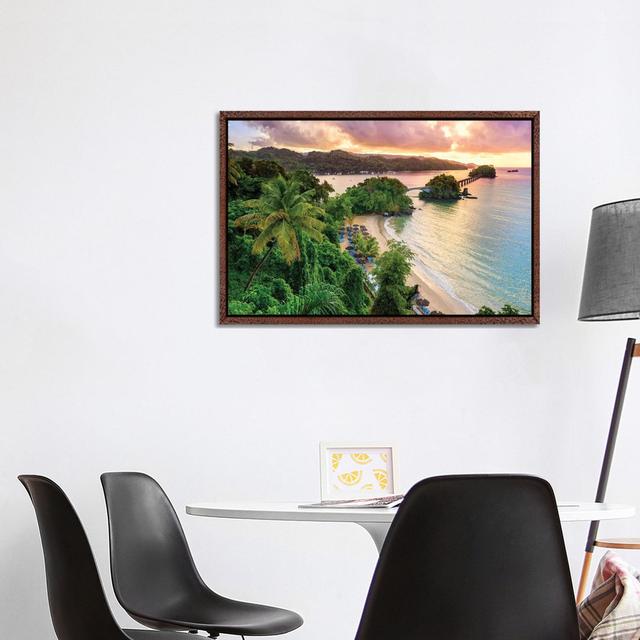 Bridge To Nowhere Sunrise Samana Town by Susanne Kremer - Gallery-Wrapped Canvas Giclée on Canvas Beachcrest Home Format: Classic Wood Framed, Size: 6 on Productcaster.