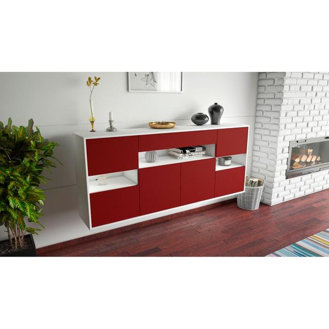 Todmorden Sideboard Brayden Studio Colour (Body/Front): White Mat/Red on Productcaster.