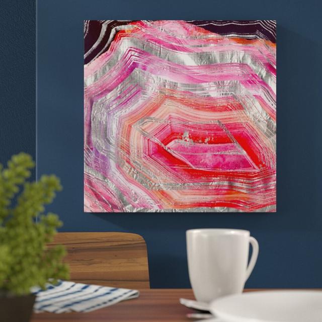 Artana Corinna Agate Art Print Wrapped on Canvas Oliver Gal Size: 92cm H x 92cm W on Productcaster.