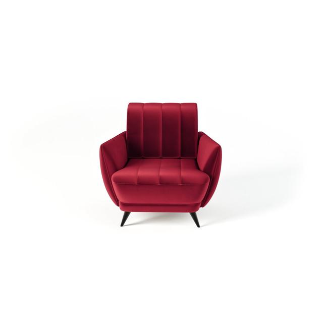 Sessel Falk Corrigan Studio Polsterfarbe: Rot on Productcaster.