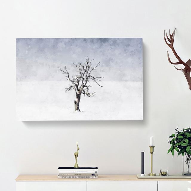 Winter Tree - Wrapped Canvas Painting East Urban Home Size: 40cm H x 60cm W x 3cm D on Productcaster.