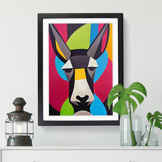 Donkey Abstract Vol.2 - Wrapped Canvas Graphic Art Brambly Cottage Size: 46cm H x 34cm W x 2cm D, Frame Option: Black on Productcaster.