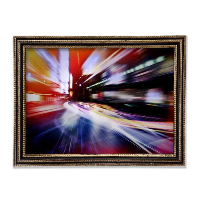 City In A Blur Colourful Light Framed Print Ivy Bronx Size: 59.7cm H x 84.1cm W x 3cm D on Productcaster.