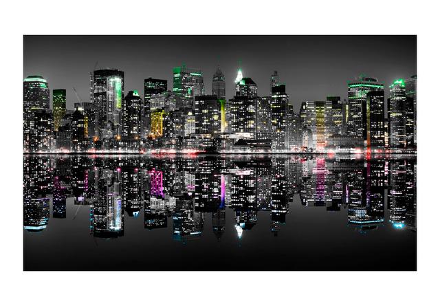 Fototapete NYC 2,7 m x 550 cm East Urban Home Farbe: Grau und Rosa on Productcaster.