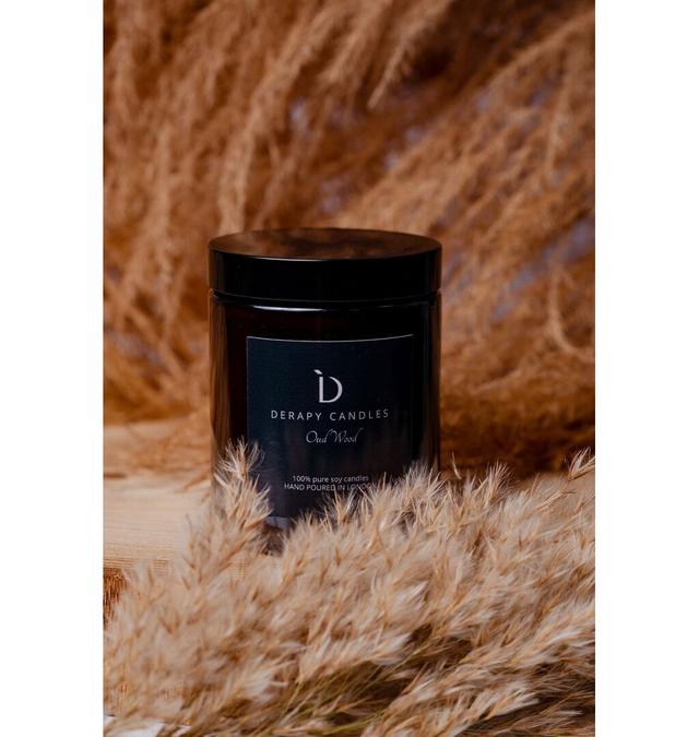 Oud Wood Scented Designer Candle (Set of 2) Derapy on Productcaster.