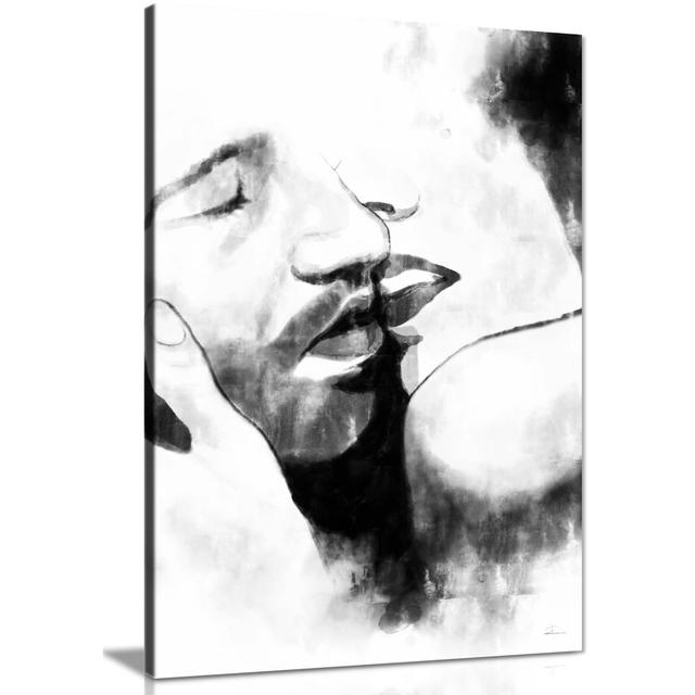 Kissing Couple - Wrapped Canvas Print Panther Print Size: 61cm H x 41cm W on Productcaster.