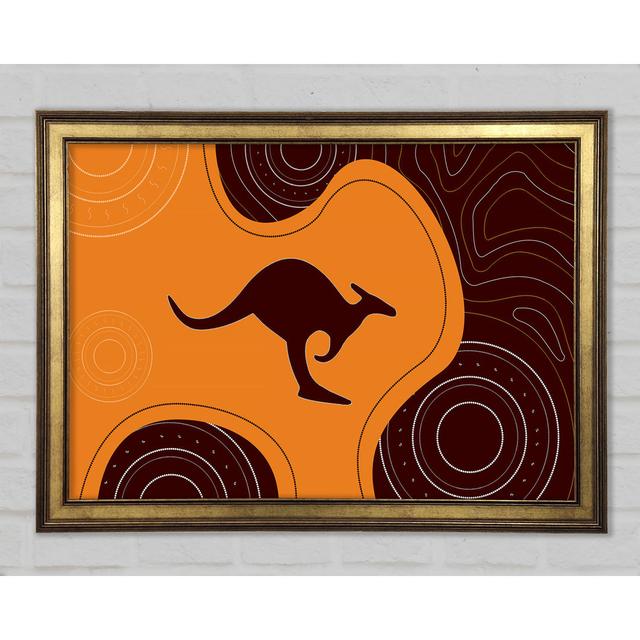 Aborigines Känguru 3 - Einzelner Bilderrahmen Kunstdrucke Rosalind Wheeler Größe: 29,7 cm H x 42 cm B x 1,5 cm T on Productcaster.