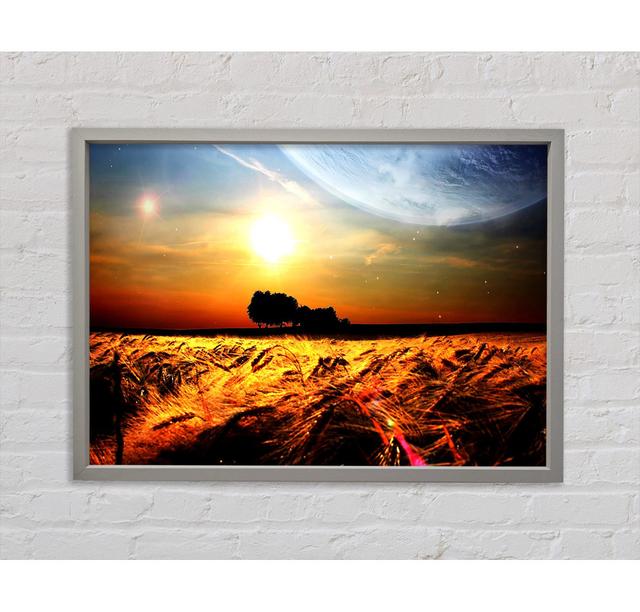 Fields Wheat In The Planets Golden Sun - Single Picture Frame Art Prints on Canvas Ebern Designs Größe: 84,1 cm H x 118,9 cm B on Productcaster.