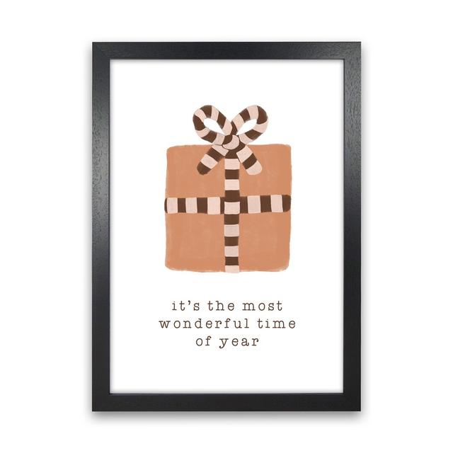 Most Wonderful Time of Year by Orara - Graphic Art Print on Paper The Seasonal Aisle Frame Option: Black Framed, Size: 63cm H x 46cm W x 3cm D on Productcaster.