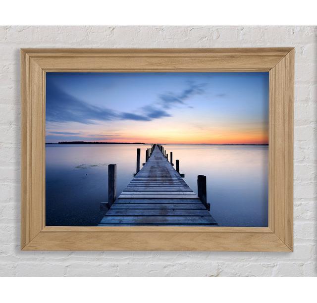 Blue Perfection Framed Print Highland Dunes Format: Blue Framed Paper, Size: 84.1cm H x 118.9cm W on Productcaster.