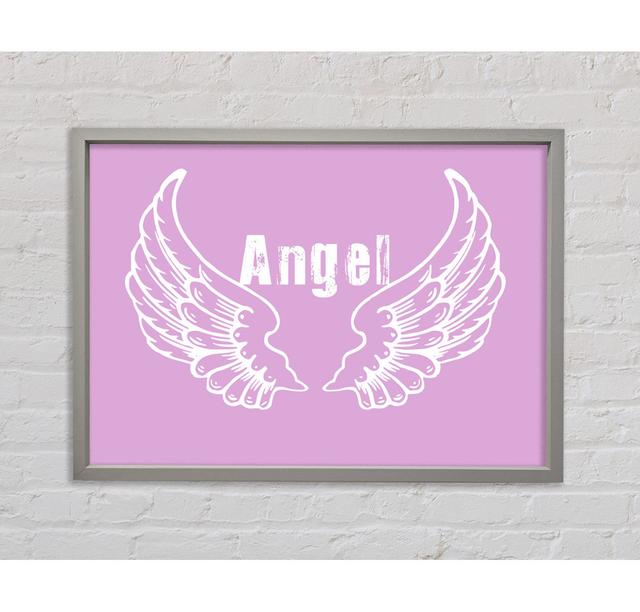 Angel Wings 2 Pink Framed Print Happy Larry Size: 100cm H x 141.4cm W on Productcaster.