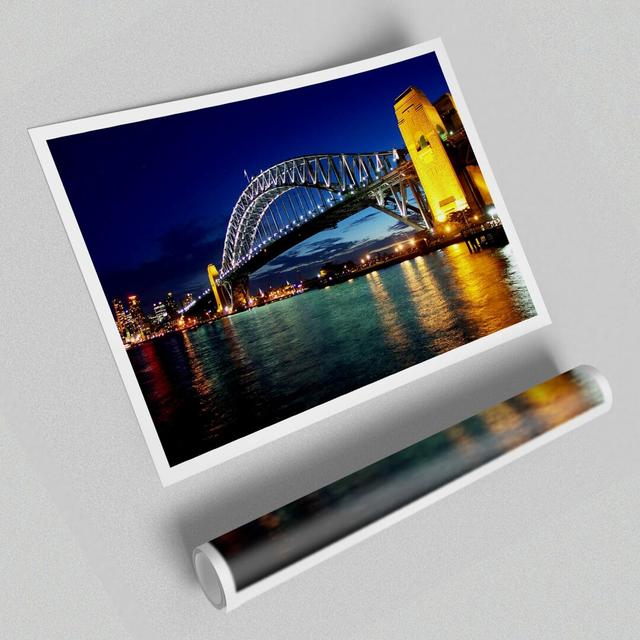 'Sydney Harbour Bridge Reflections Architecture Print Poster' - Graphic Art Print on Paper East Urban Home Size: 84.1cm H x 118.9cm W on Productcaster.