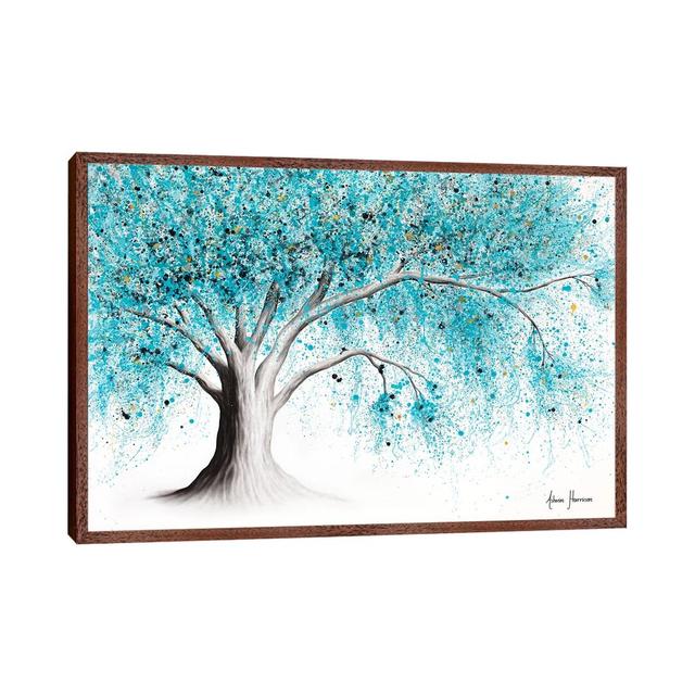 Winter Winter Gemstone Tree by Ashvin Harrison - Print on Canvas Ebern Designs Size: 45.72cm H x 66.04cm W x 3.81cm D, Format: Classic Brown Wood Fram on Productcaster.