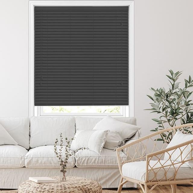 Semi-Sheer Venetian Blind AR WARE Colour: Black, Blind Size: 69 cm L x 9 cm W on Productcaster.