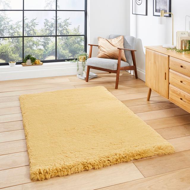 Tamesna Hand Tufted Mustard Rug Fairmont Park Rug Size: Rectangle 80 x 150cm on Productcaster.