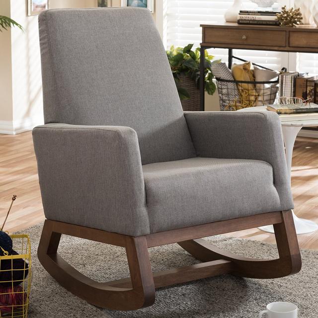 Bening Rocking Chair Zipcode Design Upholstery Colour: Grey on Productcaster.