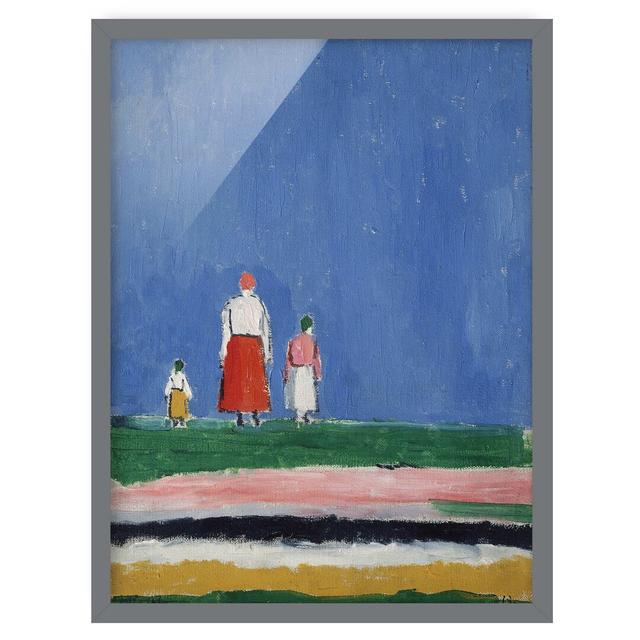 Three Figures by Kazimir Malevich - Picture Frame Painting Rosalind Wheeler Size: 70cm H x 50cm W x 2cm D, Frame Option: Grey Framed on Productcaster.