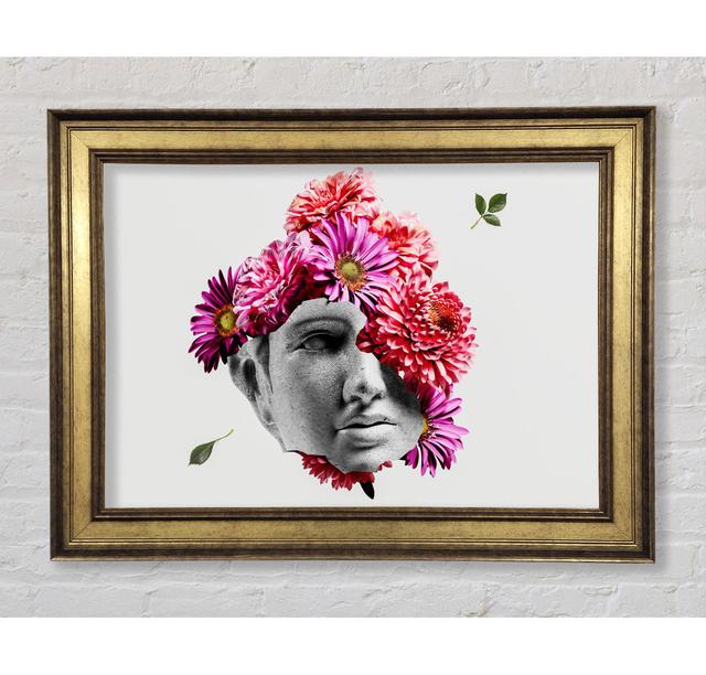 Floral Greek Face - Single Picture Frame Art Prints Bright Star Size: 84.1cm H x 142.2cm W x 8cm D on Productcaster.