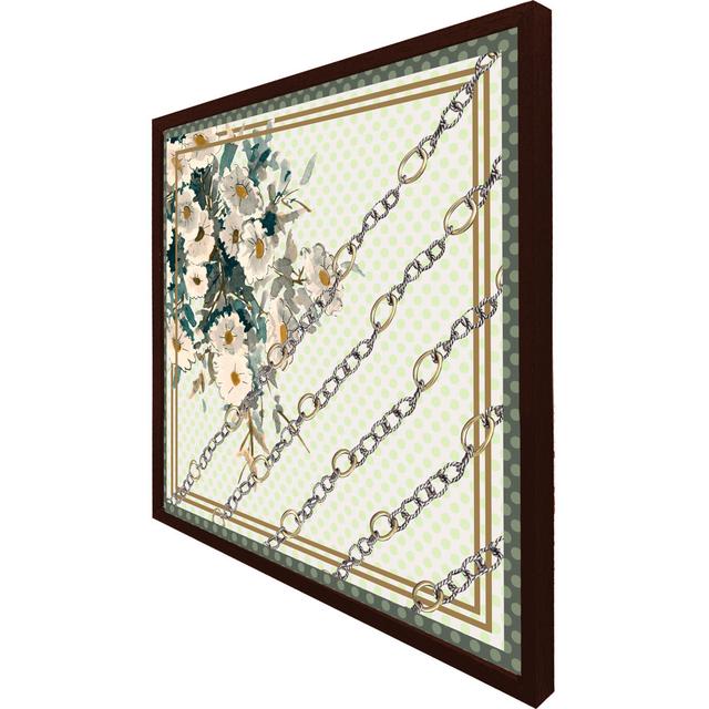 Cochranton Flowers & Chain Links - Single Picture Frame Art Prints ClassicLiving Size: 61cm H x 61cm W x 4cm D, Frame Colour: Brown Framed on Productcaster.