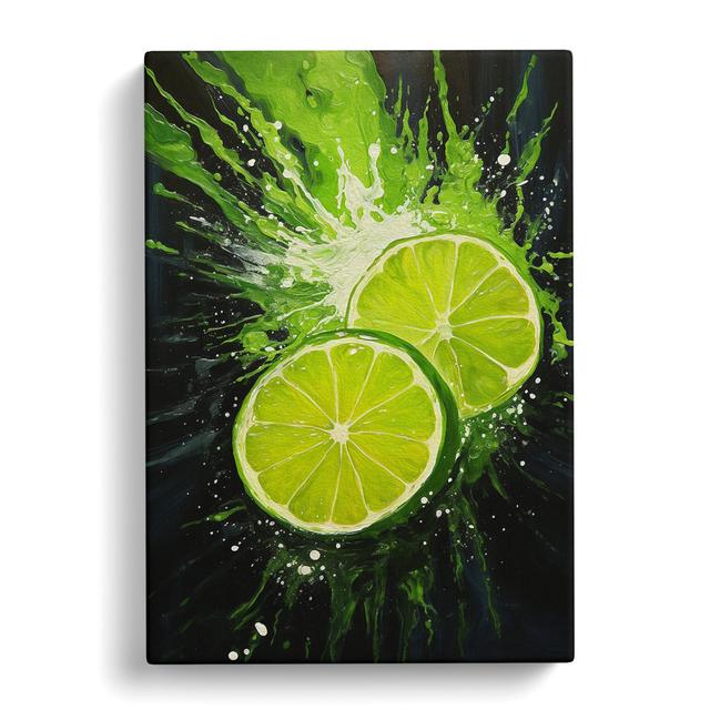 Lime Fruit Contemporary - Wrapped Canvas Art Prints Brambly Cottage Size: 60cm H x 40cm W x 3cm D on Productcaster.