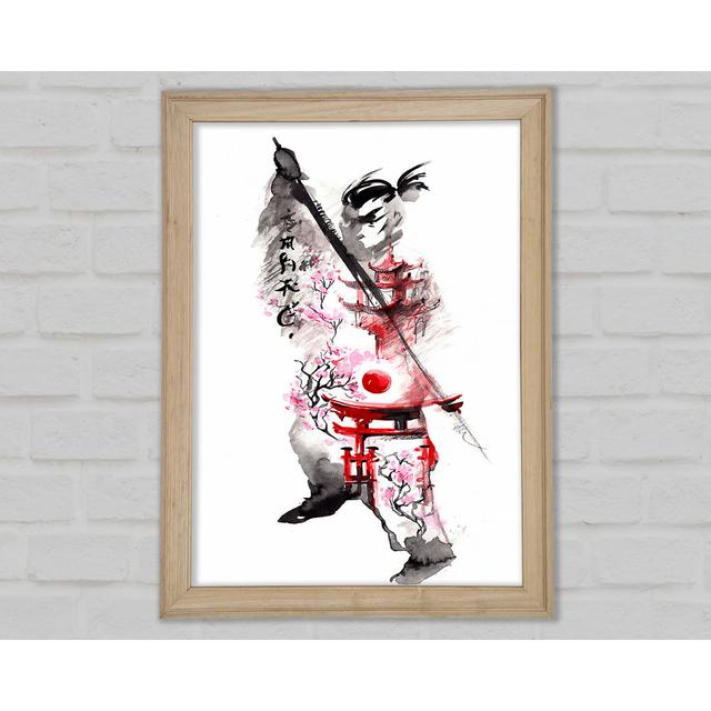 Chinese Warrior - Print Ophelia & Co. Format: Natural Framed Paper, Size: 42cm H x 29.7cm W x 1.5cm D on Productcaster.